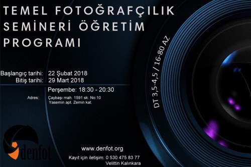 TEMEL FOTOĞRAFÇILIK SEMİNERİ ÖĞRETİM PROGRAMI